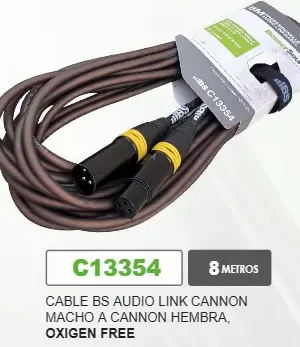 cable besser sound c13354 link de canon macho a canon hembra libre de oxigeno